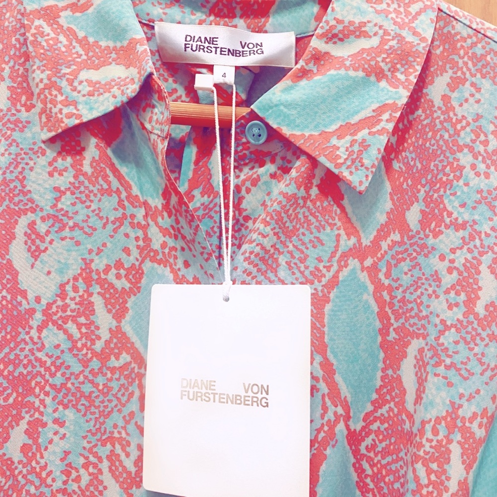 Diane Von Furstenburg Maxi Shirt Dress NWT